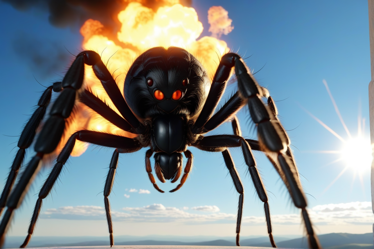 …летающие пауки.